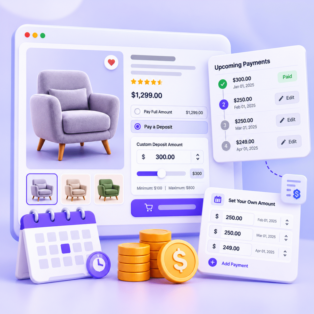 Pastel Purple Deposit Payment Interface
